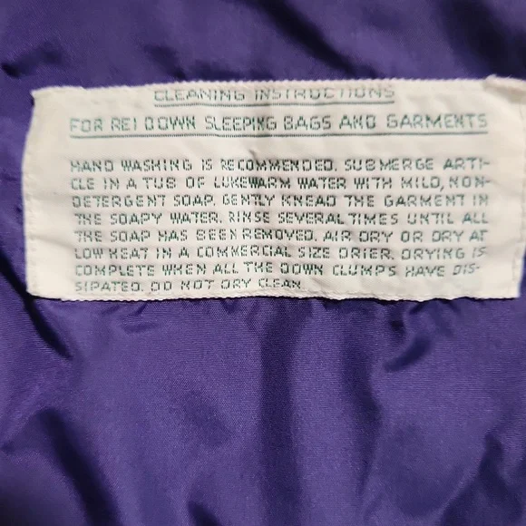 REI Vintage Goose Down Quilted Puffer Jacket Purple Size Large - Picture 8 of 13